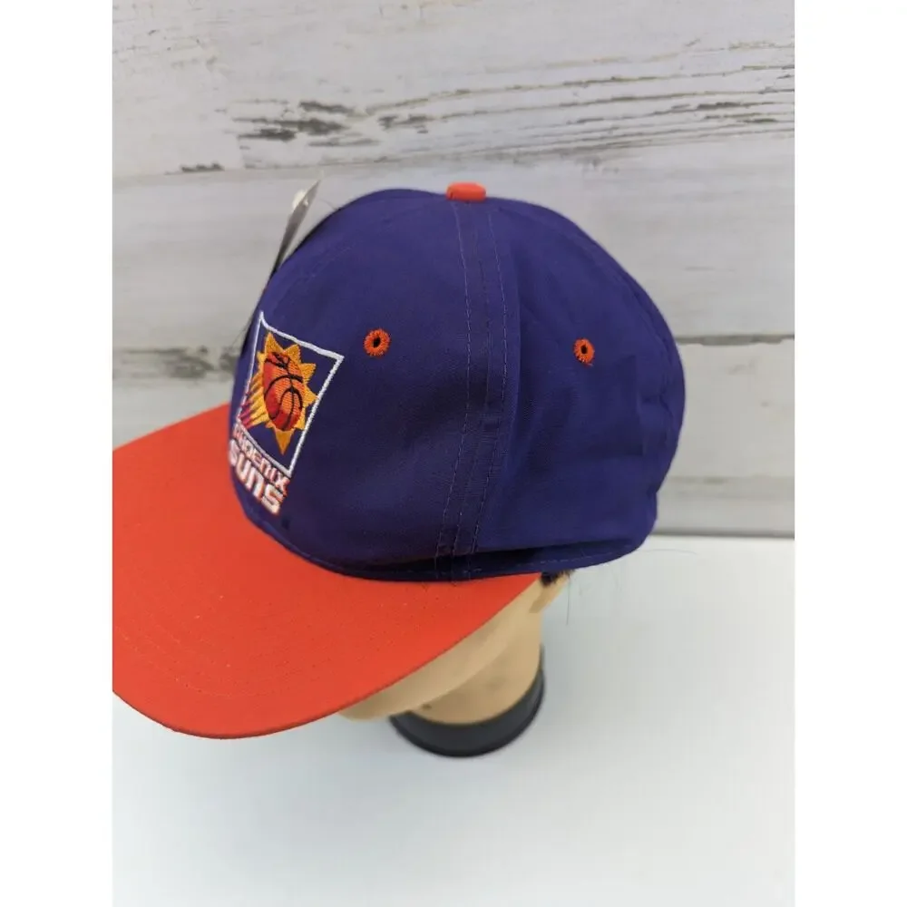 NWT Vintage Phoenix Suns Logo 7 Hat 1990s Deadstock NBA Basketball Snapback Cap‎